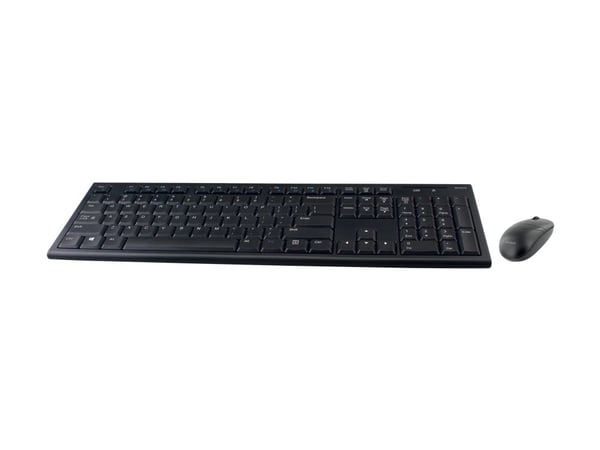 DELTACO - Tastatur- og mussett - trådløs - 2.4 GHz - USA - svart