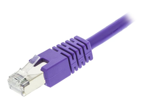 DELTACO STP-63 - Koblingskabel - RJ-45 (hann) til RJ-45 (hann) - 3 m - foliebelagt uskjermet tvinnet kabelpar (F/UTP) - CAT 6 - purpur