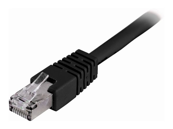 DELTACO STP-635S - Koblingskabel - RJ-45 (hann) til RJ-45 (hann) - 35 m - foliebelagt uskjermet tvinnet kabelpar (F/UTP) - CAT 6 - med støvel - svart