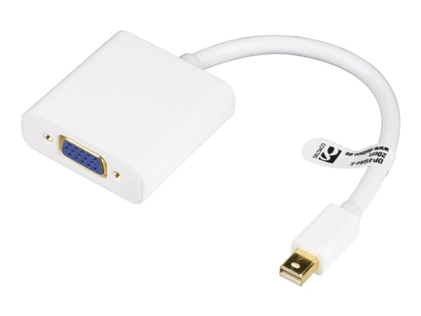 DELTACO DP-VGA4-K - Videotransformator - DisplayPort - VGA - hvit