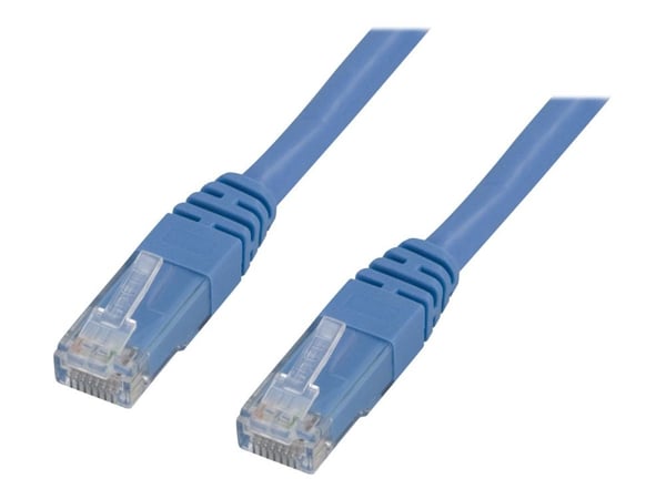 DELTACO - Liitäntäkaapeli - RJ-45 (uros) RJ-45 (uros) - 7 m - UTP - CAT 6 - muotoiltu - sininen