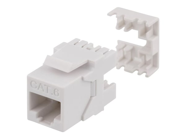 DELTACO - Modulär insättning - CAT 6 - RJ-45 - vit