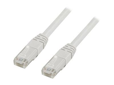 DELTACO - Koblingskabel - RJ-45 (hann) til RJ-45 (hann) - 30 m - UTP - CAT 6 - formstøpt, flertrådet - hvit