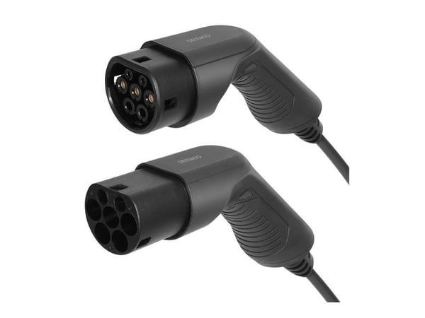 DELTACO e-Charge ladekabel for elbil type 2-kontakt - 16A - 3,6 kW - 7 meter