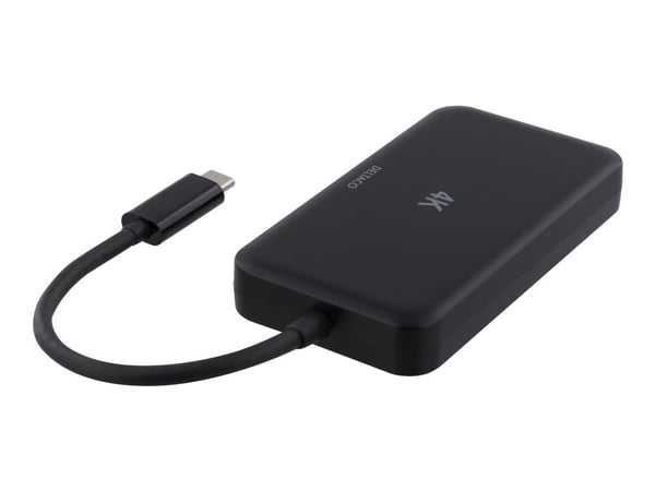 DELTACO USBC-MULTI - Ekstern videoadapter - USB-C 3.1 - DisplayPort, DVI, HDMI, VGA - svart
