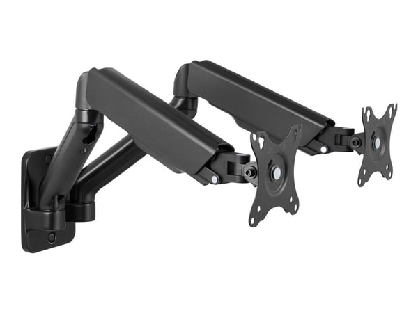 DELTACO Office ARM-0361 - Monteringssett (2 leddarmer, 2 VESA-monteringsbøyler, veggbrakett) - Gas Spring - for 2 LCD-skjermer - stål, plastikk, al...
