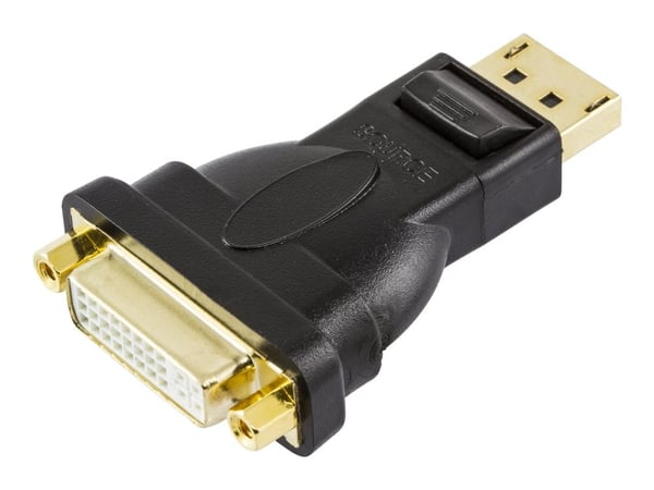 DELTACO - Näytön sovitin - DisplayPort (uros) - DVI-D (naaras)