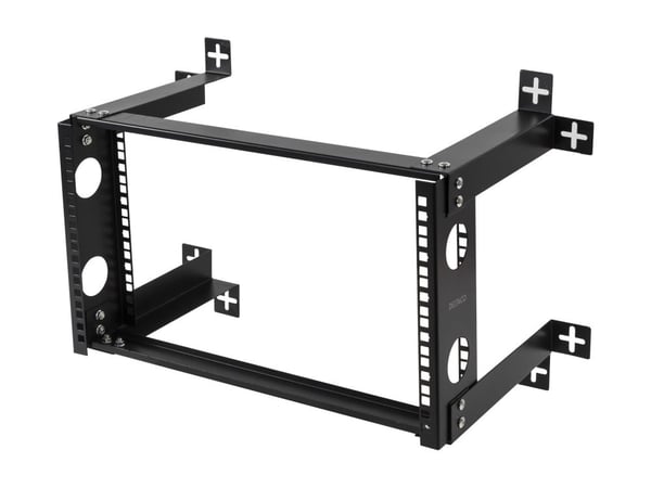 DELTACO 19-DTSR0506 - Rack-brakett åpen ramme - veggmonterbar - svart - 6U - 19"