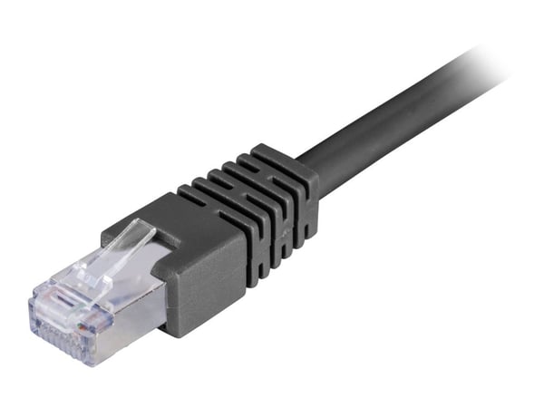 DELTACO STP-650S - Koblingskabel - RJ-45 (hann) til RJ-45 (hann) - 50 m - foliebelagt uskjermet tvinnet kabelpar (F/UTP) - CAT 6 - formstøpt - svart