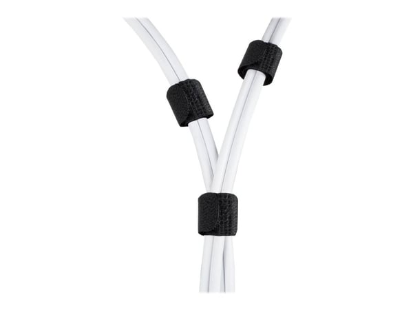 Deltaco CM1010S, Hook & loop cable tie, Velcro, Musta, 10 m, 9 mm, 1 kpl