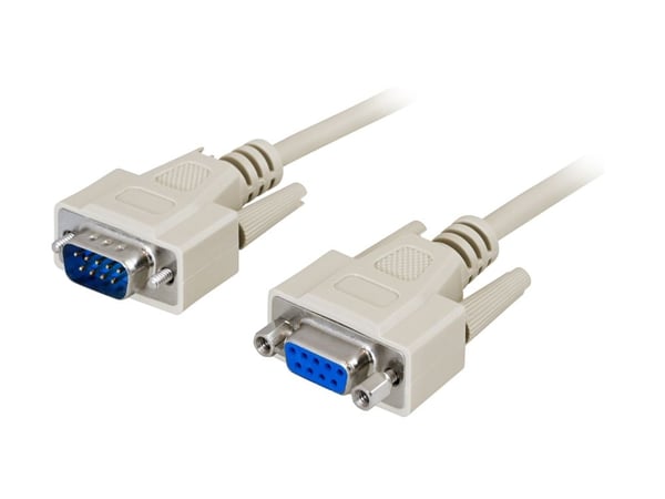 DELTACO - Seriell kabel - DB-9 (hann) til DB-9 (hunn) - 1 m