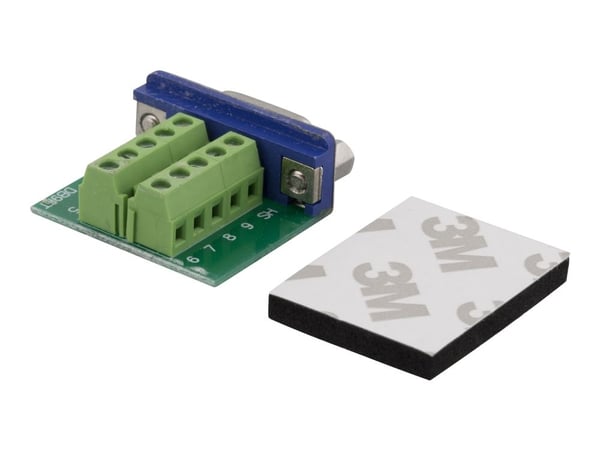 DELTACO DC-391 - Seriell adapter - DB-9 (hann) til 10-pins terminalblokk - grønn