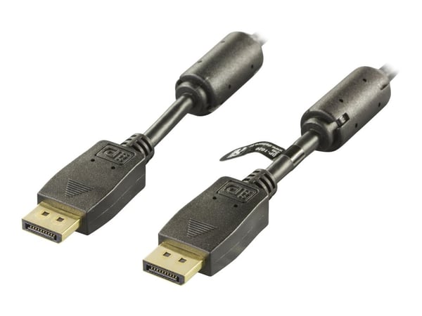 DELTACO DP-1050 - DisplayPort-kabel - DisplayPort (hann) til DisplayPort (hann) - 5 m - svart