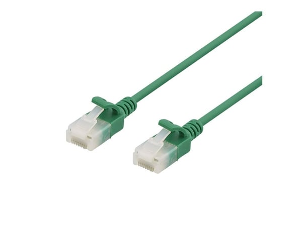 DELTACO - Koblingskabel - RJ-45 (hann) til RJ-45 (hann) - 2 m - UTP - CAT 6a - halogenfri, formstøpt, uten hindringer - grønn