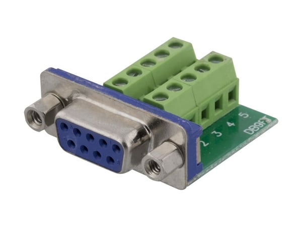 DELTACO DC-391 - Seriell adapter - DB-9 (hann) til 10-pins terminalblokk - grønn