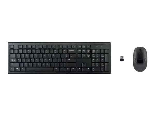 DELTACO - Tastatur- og mussett - trådløs - 2.4 GHz - USA - svart
