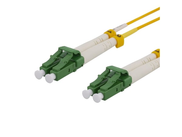 DELTACO - Nettverkskabel - LC/APC-enkeltmodus (hann) til LC/APC-enkeltmodus (hann) - 2 m - fiberoptisk - 9 / 125 micron - OS2