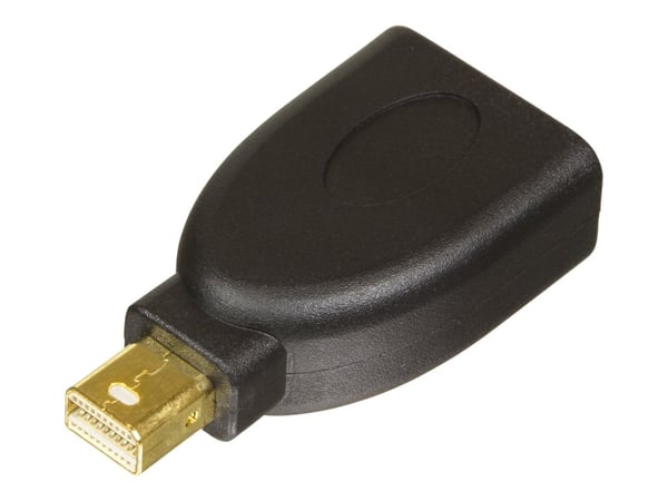 Deltaco MDP-DP, Mini Displayport, Displayport, Musta