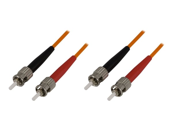 DELTACO - Verkkokaapeli - ST multimode (uros) - ST multimode (uros) - 2 m. - valokuitu