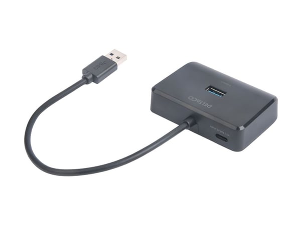 DELTACO - Hub - 5 Gbps, USB-A - 4 x USB - stasjonær