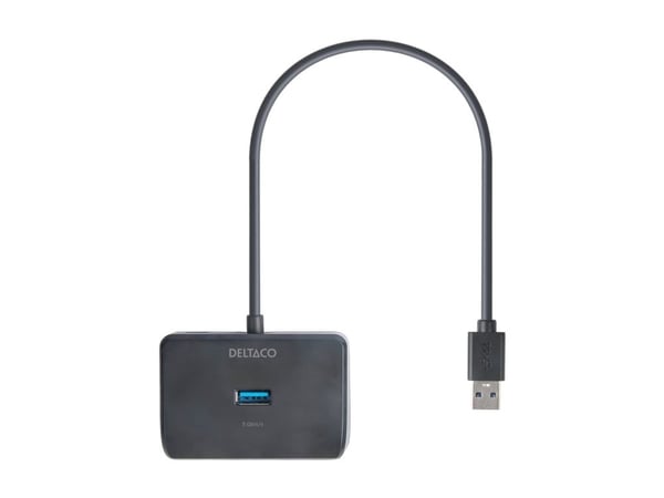 DELTACO - Hub - 5 Gbps, USB-A - 4 x USB - stasjonær