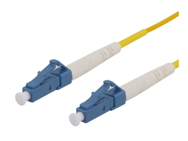 DELTACO - Nettverkskabel - LC/UPC-enkeltmodus (hann) til LC/UPC-enkeltmodus (hann) - 5 m - fiberoptisk - 9 / 125 micron - OS2