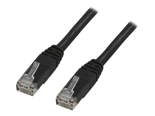 DELTACO - Koblingskabel - RJ-45 (hann) til RJ-45 (hann) - 25 m - UTP - CAT 6 - flertrådet - svart