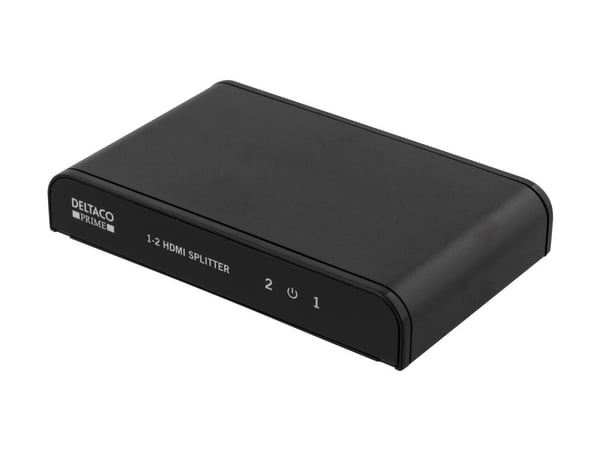 DELTACO PRIME HDMI-245 - Video/lyd-splitter - 2 x HDMI - stasjonær