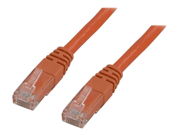 DELTACO - Koblingskabel - RJ-45 (hann) til RJ-45 (hann) - 7 m - UTP - CAT 6 - formstøpt - oransje