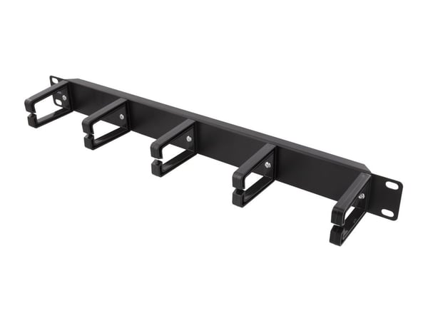DELTACO 19-3 - Panel för kabelhantering - 1U - 19"