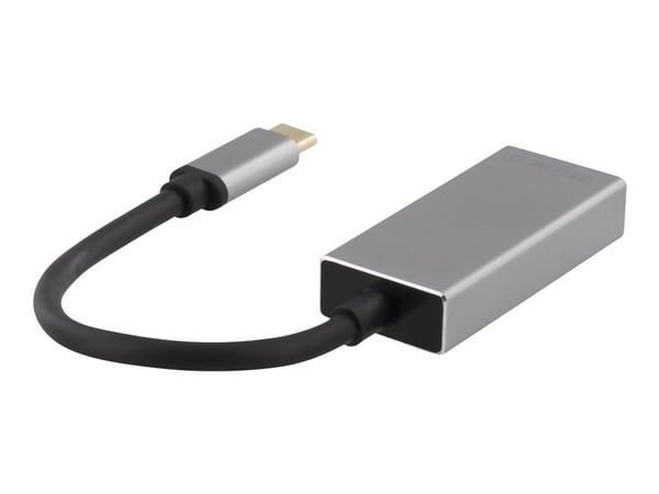 DELTACO USBC-DP2 - Ekstern videoadapter - USB-C - DisplayPort - rymdgrått