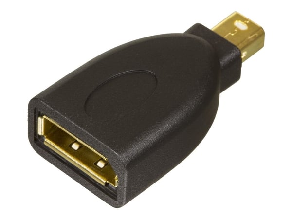 Deltaco MDP-DP, Mini Displayport, Displayport, Musta