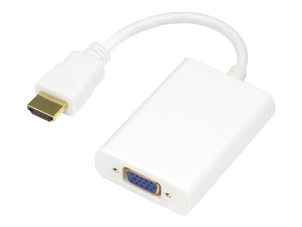 DELTACO HDMI-VGA8 - Videokonverter - HDMI - VGA - hvit