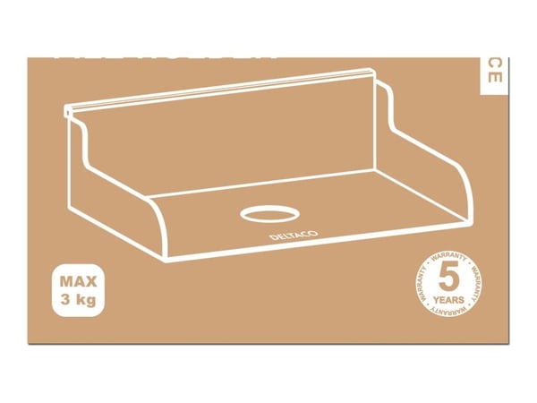 DELTACO Office - Filholder - 180 x 120 mm - matt hvit