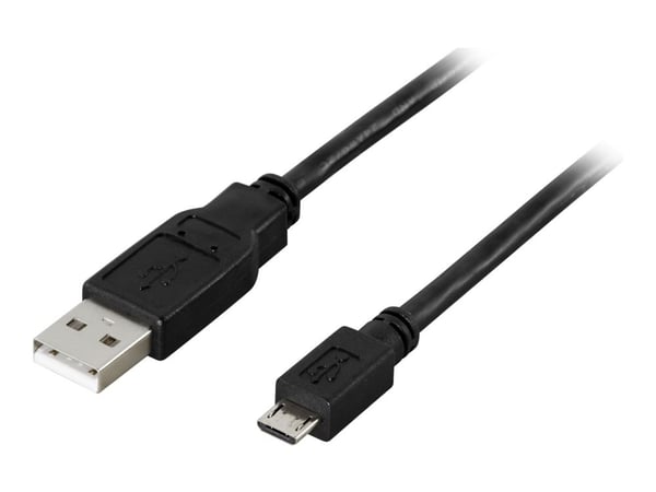 DELTACO USB-303S - USB-kabel - USB (hann) til Micro-USB type B (hann) - 3 m - svart