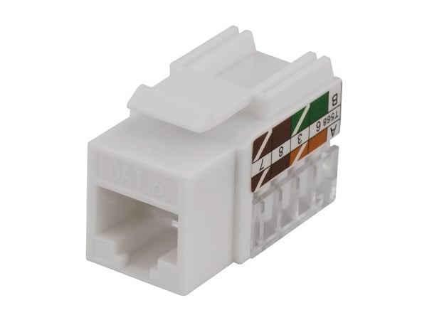 DELTACO MD-111 - Modulinnlegg - CAT 6 - UTP - RJ-45 - hvit