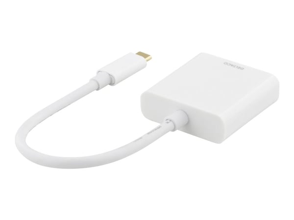 DELTACO USBC-HDMI7 - Extern videoadapter - USB-C - HDMI - vit