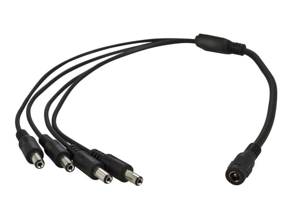 DELTACO - Strøm-splitter - DC jackstik 5,5 x 2,1 mm (han) til DC jackstik 5,5 x 2,1 mm (hun) - DC 12 V - 40 cm - lajittelu
