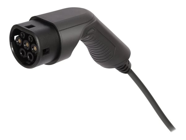 DELTACO e-Charge laddkabel för elbil typ 2-kontakt - 16A - 3,6 kW - 7 meter