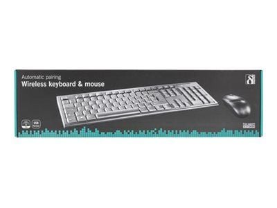 DELTACO - Tastatur- og mussett - trådløs - 2.4 GHz - USA - svart