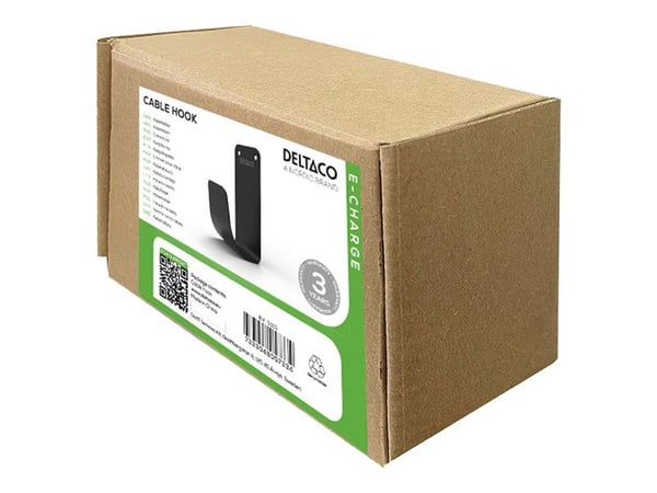 DELTACO e-Charge Hållare till ladekabel - Svart