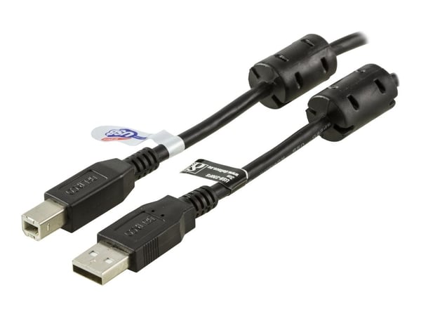 DELTACO - USB-kaapeli - USB (uros) - USB Type B (uros) - USB 2.0 - 3 m - musta