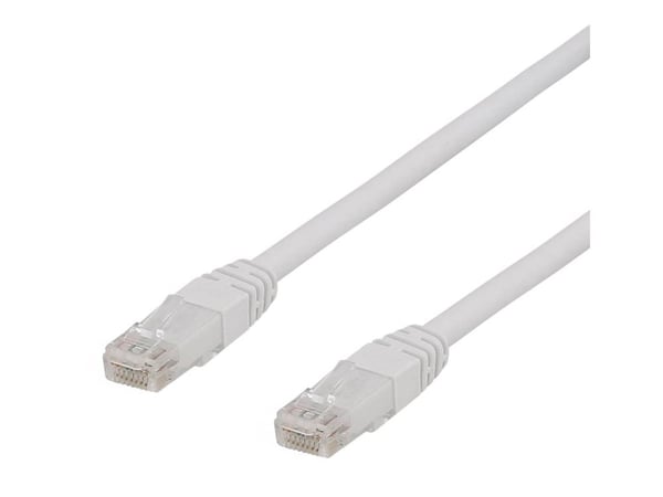 DELTACO TP-67VAU - Koblingskabel - RJ-45 (hann) til RJ-45 (hann) - UTP - CAT 6a - hvit