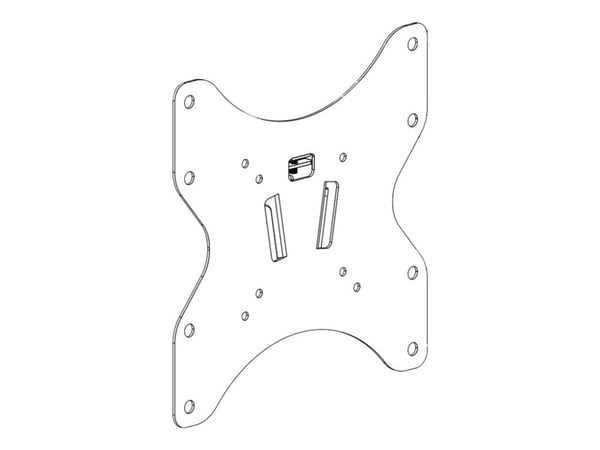 DELTACO ARM-1050 - Brakett - fast - for LCD-skjerm - stål - matt svart - skjermstørrelse: 23"-43" - veggmonterbar