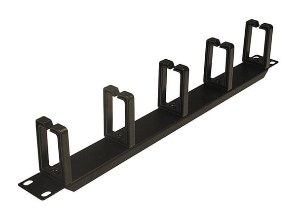 DELTACO 19-3 - Panel för kabelhantering - 1U - 19"