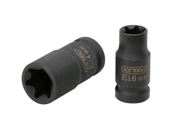 KS Tools 515.0996, Kraftpipe, 1 hoder, 3/8", Krom-molybden, 6 mm, 30 mm