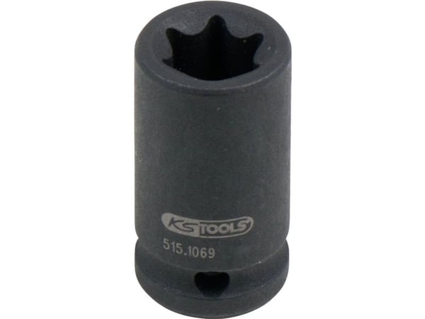 KS Tools 515.1069, Kraftpipe, 1 hoder, 1/4", Krom-molybden, 10 mm, 25 mm