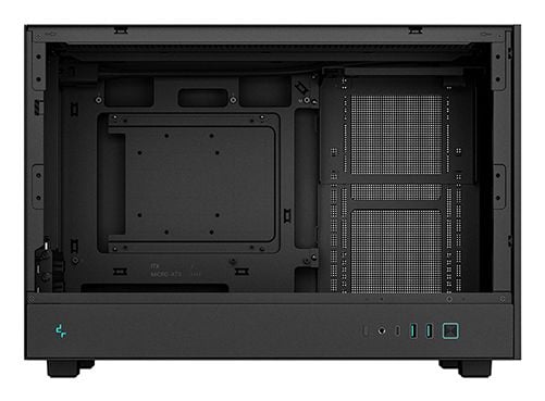 DeepCool CH260 - Mikro - micro ATX - sidepanel med vindu (herdet glass) - ingen strømforsyning (ATX / PS/2) - svart - USB/lyd