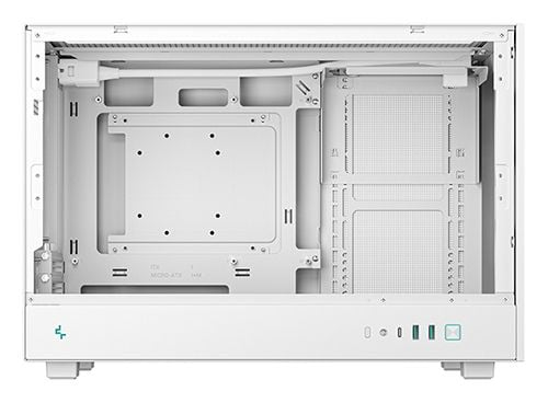 DeepCool CH260 WH - Mikro - micro ATX - sidepanel med vindu (herdet glass) - ingen strømforsyning (ATX / PS/2) - hvit - USB/lyd