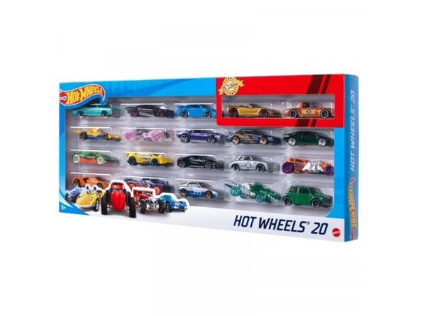 Hot Wheels 20 Gift Pack, Ajoneuvosetti, 3 vuosi/vuosia, Muovi, Metalli, Valikoidut värit, Monivärinen